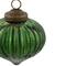 3" Green Crackle Glass Onion Christmas Ornament